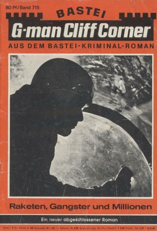 BASTEI KRIMINAL-ROMAN magazine side cover Issue 715   