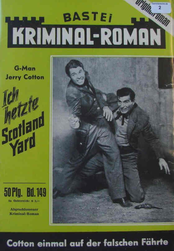 BASTEI KRIMINAL-ROMAN magazine side cover Issue 149   