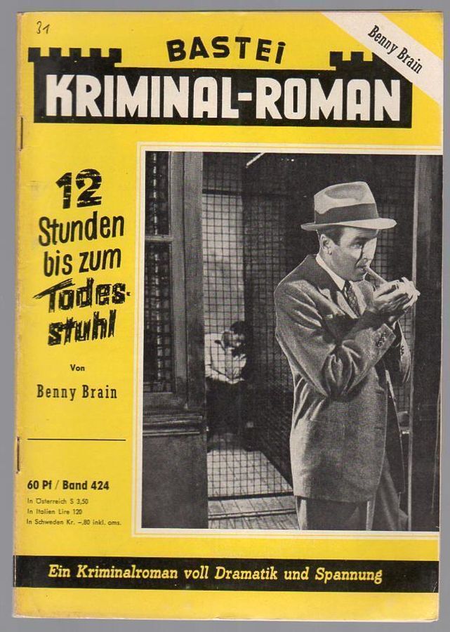 BASTEI KRIMINAL-ROMAN magazine side cover Issue 424   