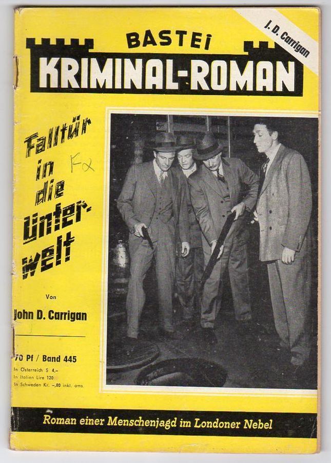 BASTEI KRIMINAL-ROMAN magazine side cover Issue 445   