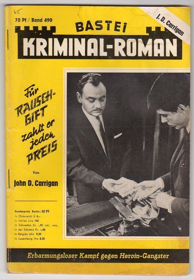 BASTEI KRIMINAL-ROMAN magazine side cover Issue 490   