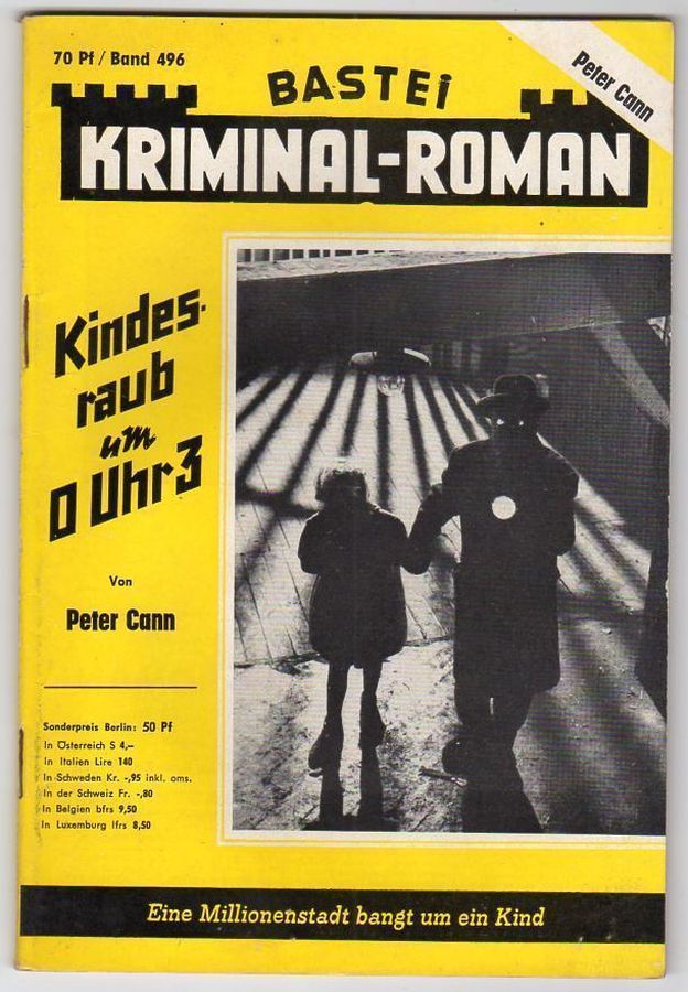 BASTEI KRIMINAL-ROMAN magazine side cover Issue 496   