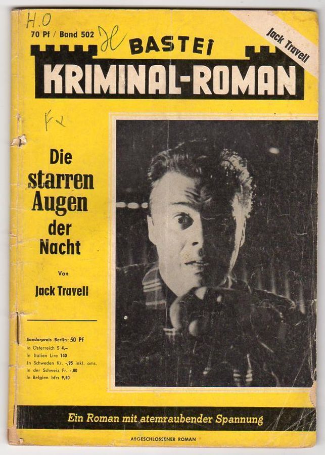 BASTEI KRIMINAL-ROMAN magazine side cover Issue 502   