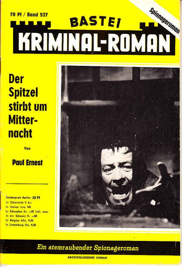 BASTEI KRIMINAL-ROMAN magazine side cover Issue 527   