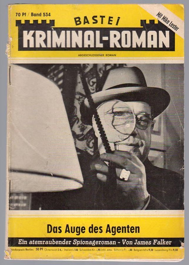 BASTEI KRIMINAL-ROMAN magazine side cover Issue 534   
