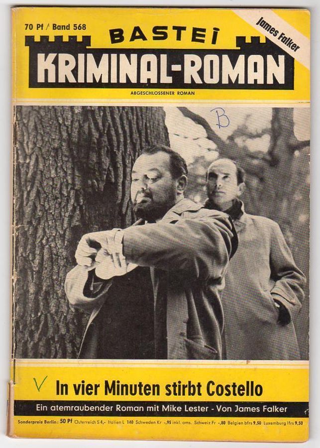 BASTEI KRIMINAL-ROMAN magazine side cover Issue 568   