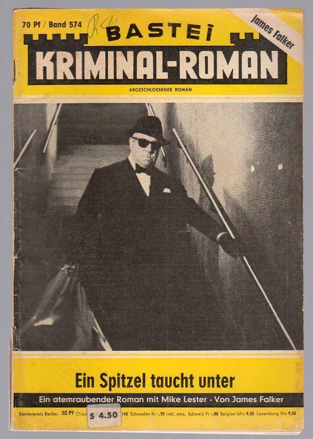 BASTEI KRIMINAL-ROMAN magazine side cover Issue 574   