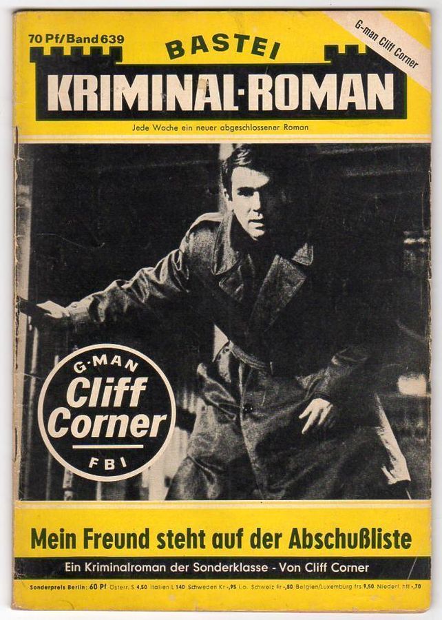 BASTEI KRIMINAL-ROMAN magazine side cover Issue 639   