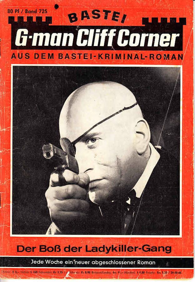 BASTEI KRIMINAL-ROMAN magazine side cover Issue 725   