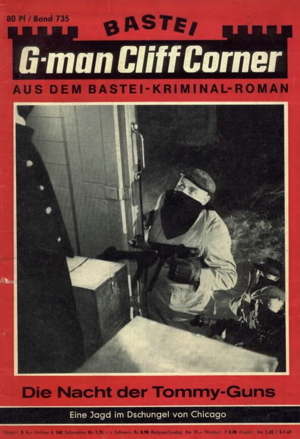 BASTEI KRIMINAL-ROMAN magazine side cover Issue 735   
