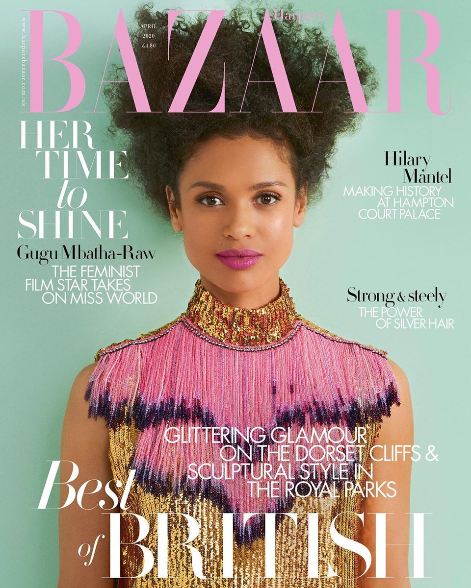 HARPERS BAZAAR UK magazine side cover  April 2020