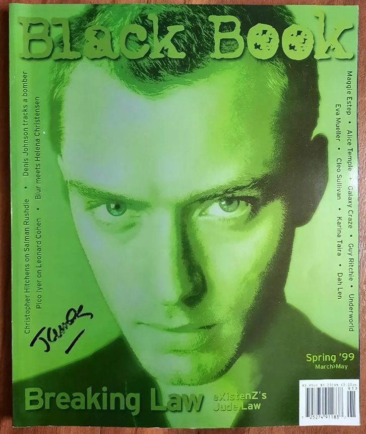 BLACK BOOK magazine side cover Spring 1999