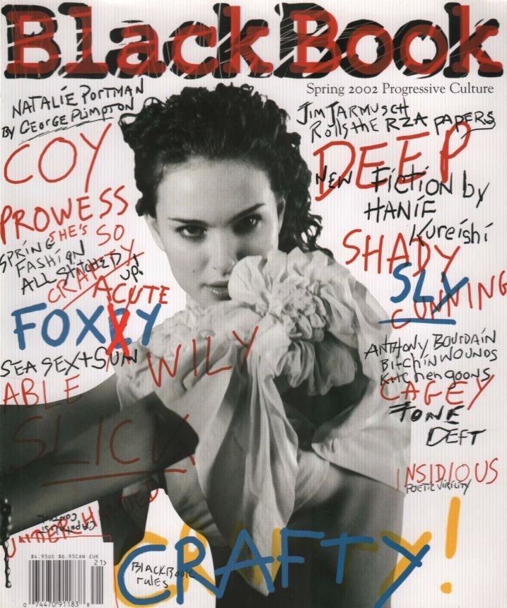 BLACK BOOK magazine side cover Spring 2002