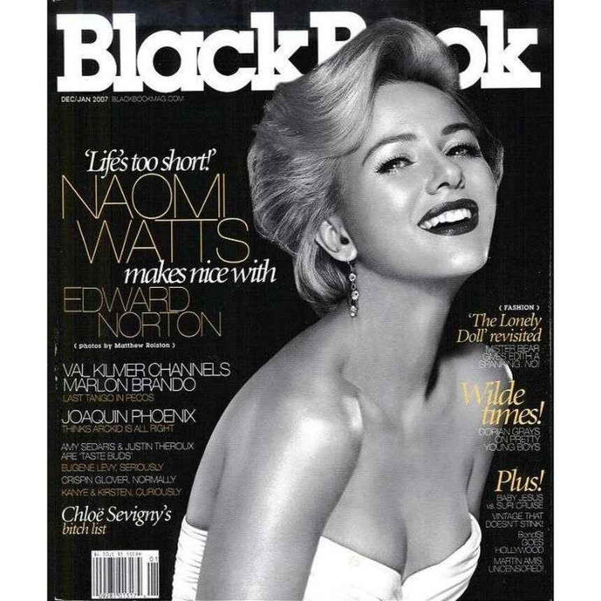BLACK BOOK magazine side cover  December 2006/ January 2007 