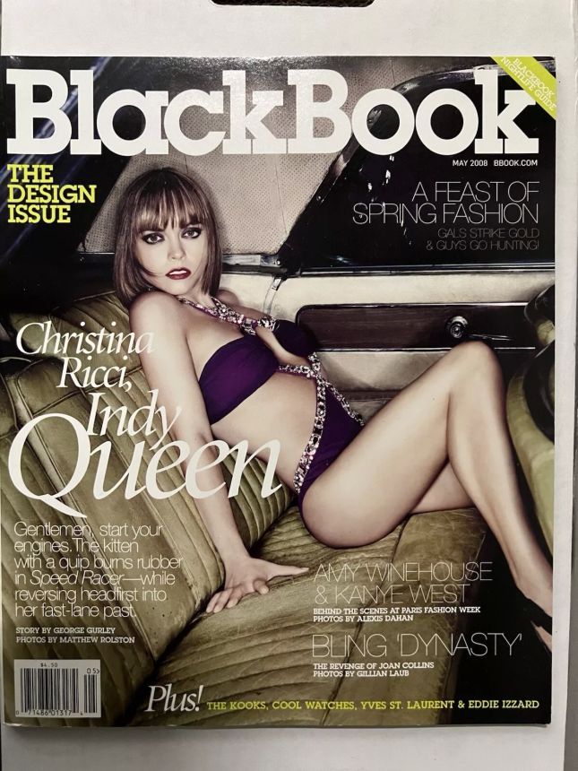 BLACK BOOK magazine side cover  May 2008