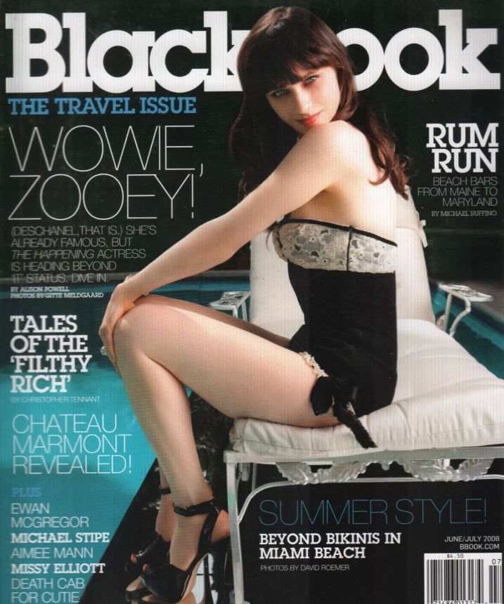 BLACK BOOK magazine side cover  June/July 2008