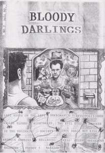 BLOODY DARLINGS magazine side cover Issue 2  1990