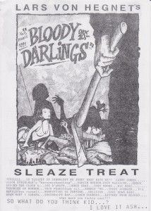 BLOODY DARLINGS magazine side cover Issue 3  1991