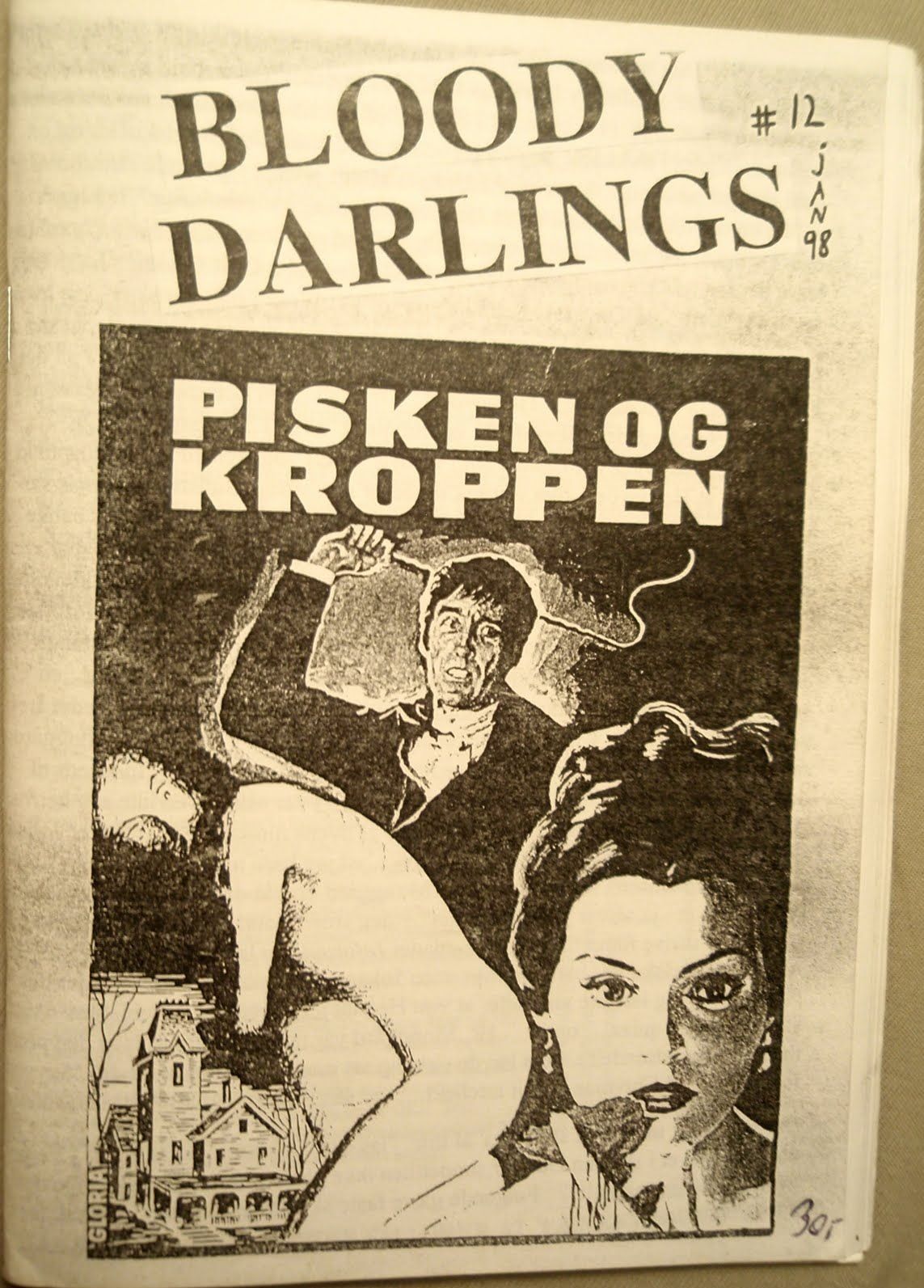 BLOODY DARLINGS magazine side cover Issue 12  1998