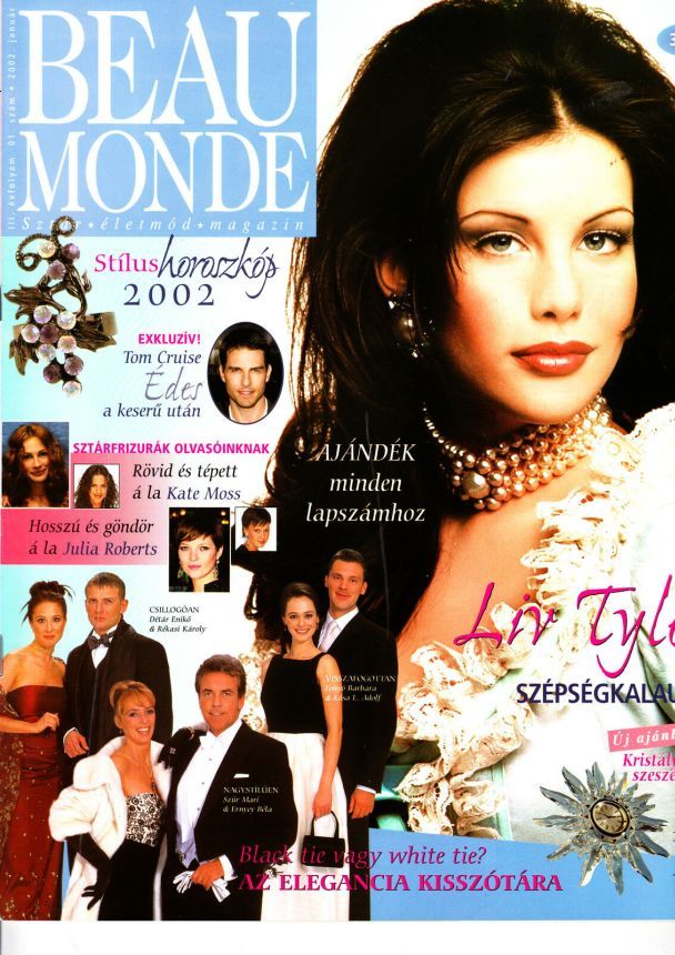 BEAU MONDE HUNGARY magazine side cover  January 2002