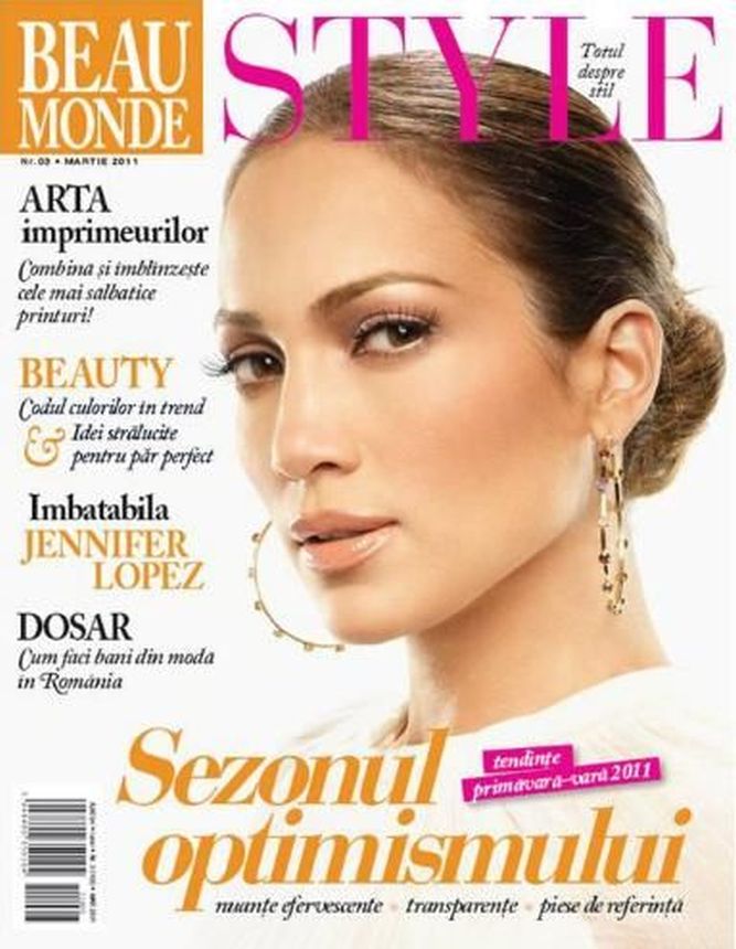 BEAU MONDE ROMANIA magazine side cover  March 2011