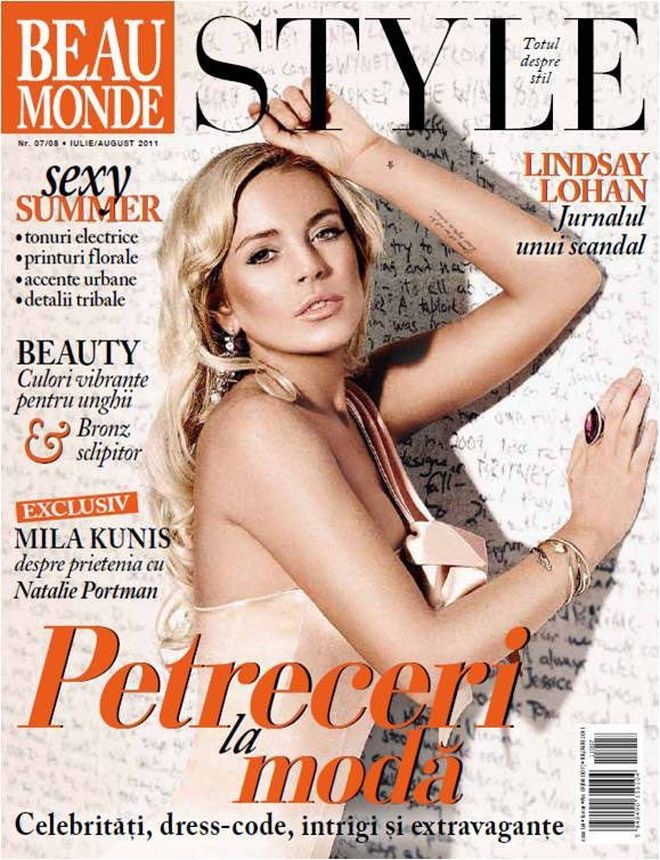 BEAU MONDE ROMANIA magazine side cover  July/August 2011