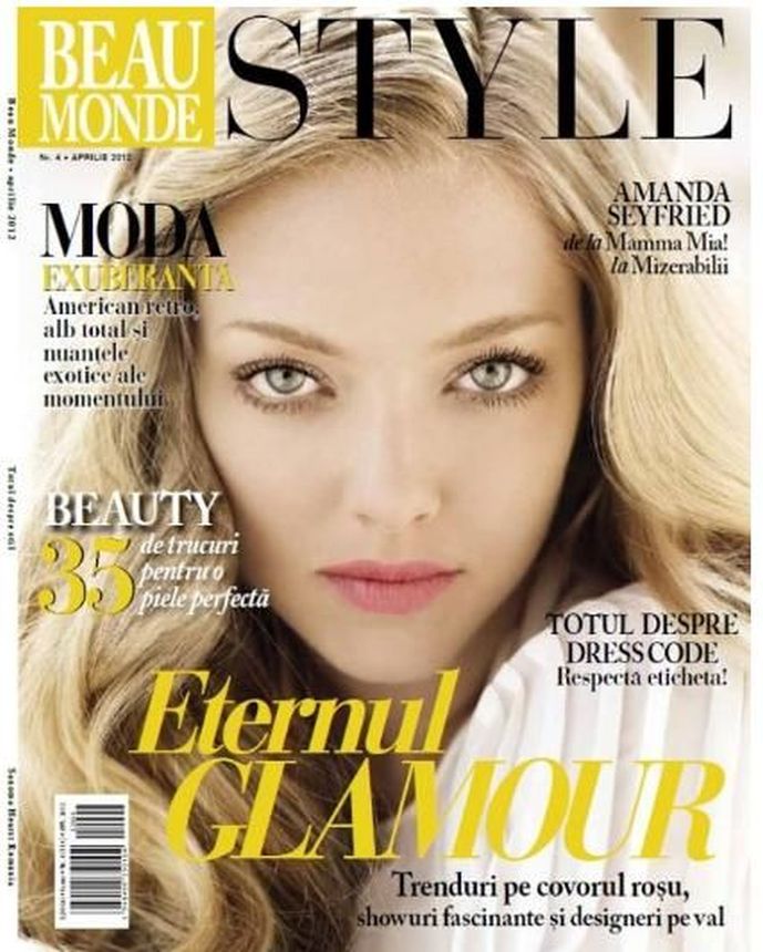 BEAU MONDE ROMANIA magazine side cover  April 2012