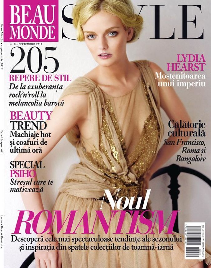 BEAU MONDE ROMANIA magazine side cover  September 2012