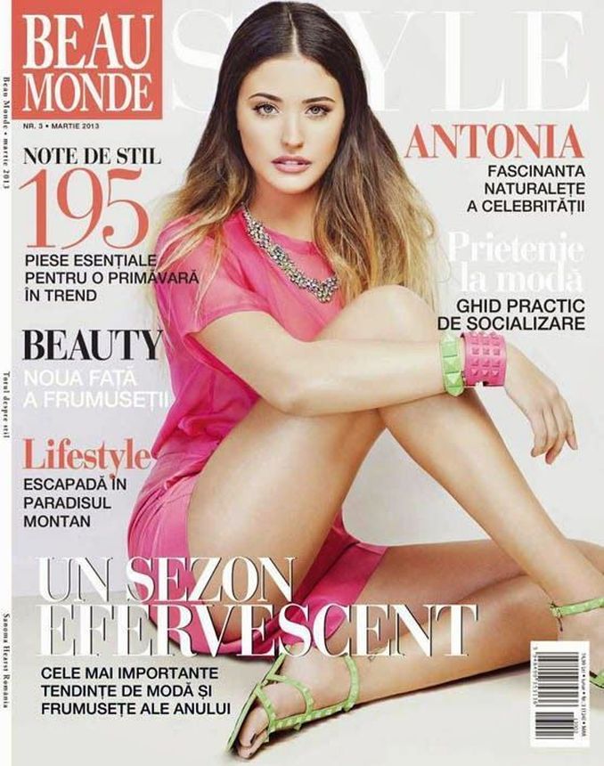 BEAU MONDE ROMANIA magazine side cover  March 2013