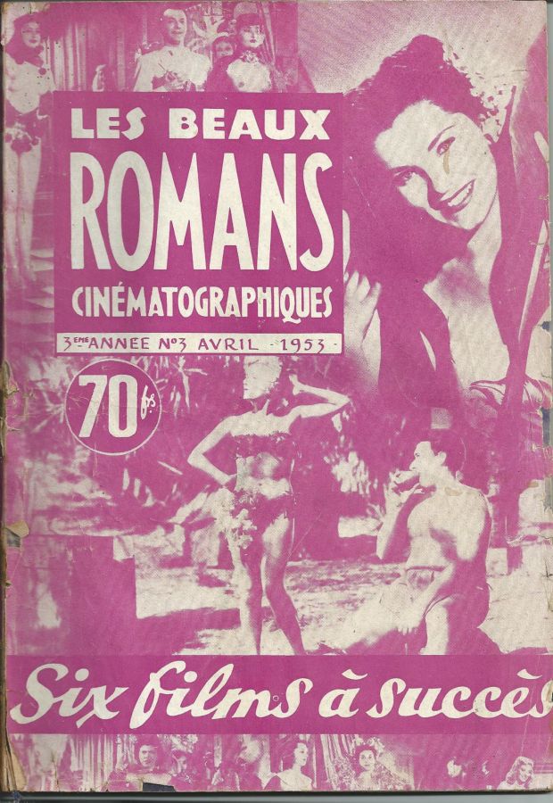BEAUX ROMANS CINEMATOGRAPHIQUES magazine side cover Issue 3 April 1953