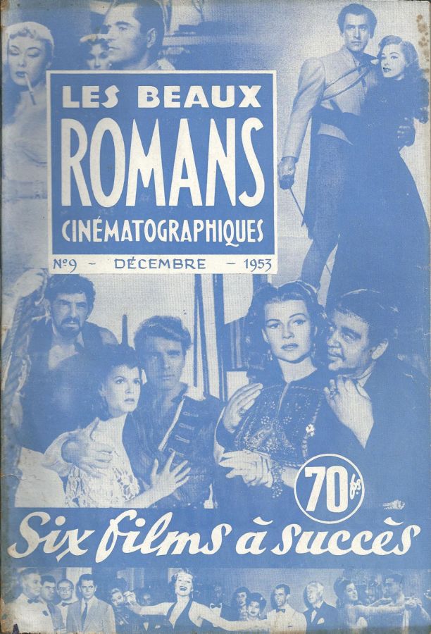 BEAUX ROMANS CINEMATOGRAPHIQUES magazine side cover Issue 9 December 1953