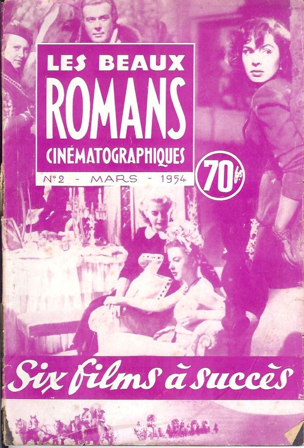 BEAUX ROMANS CINEMATOGRAPHIQUES magazine side cover Issue 2 March 1954