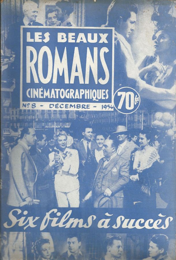 BEAUX ROMANS CINEMATOGRAPHIQUES magazine side cover Issue 8 December 1954