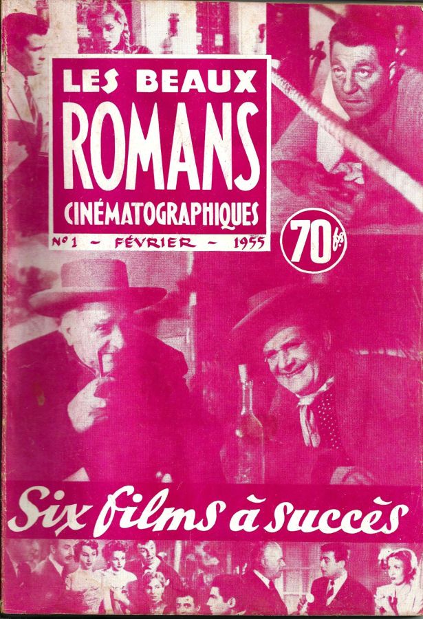 BEAUX ROMANS CINEMATOGRAPHIQUES magazine side cover Issue 1 February 1955