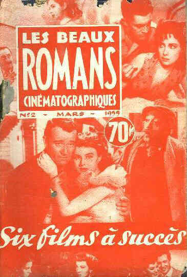 BEAUX ROMANS CINEMATOGRAPHIQUES magazine side cover Issue 2 March 1955