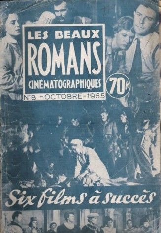 BEAUX ROMANS CINEMATOGRAPHIQUES magazine side cover Issue 8 October 1955