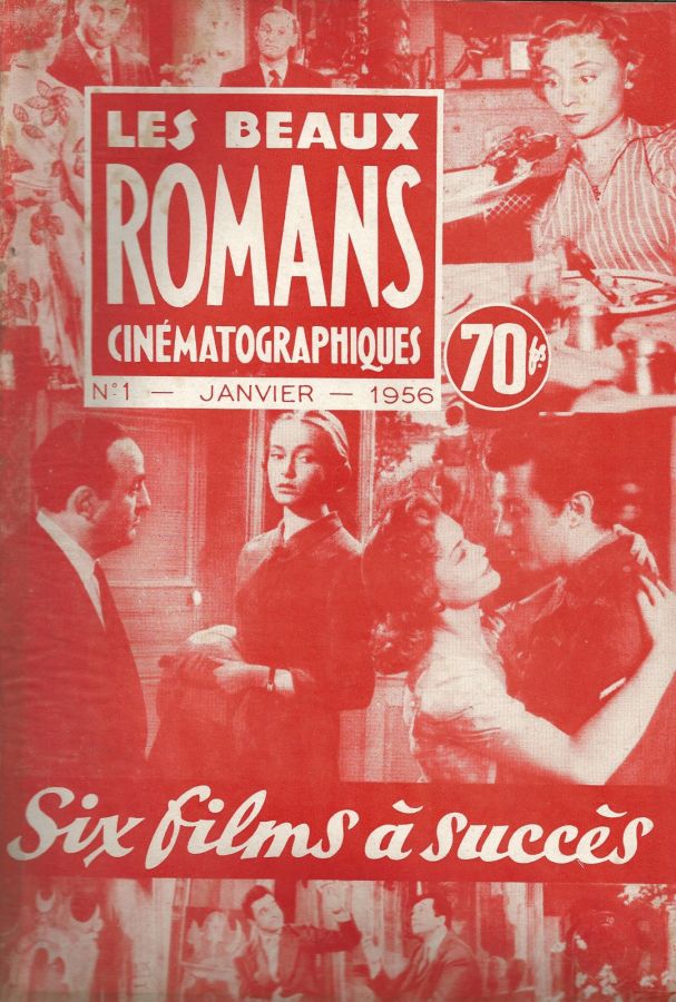 BEAUX ROMANS CINEMATOGRAPHIQUES magazine side cover Issue 1 January 1956