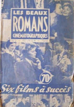 BEAUX ROMANS CINEMATOGRAPHIQUES magazine side cover Issue 2 February 1956