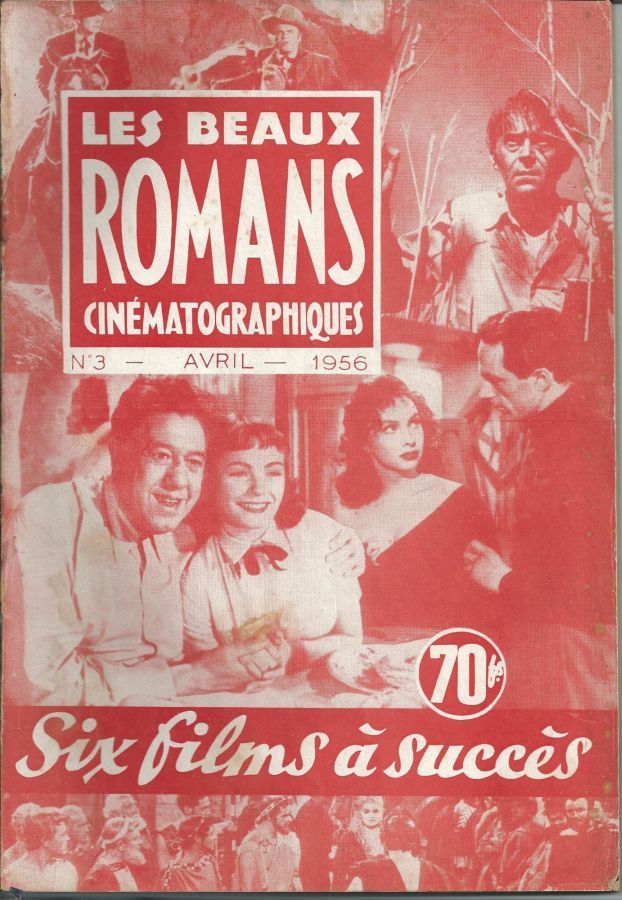 BEAUX ROMANS CINEMATOGRAPHIQUES magazine side cover Issue 3 April 1956