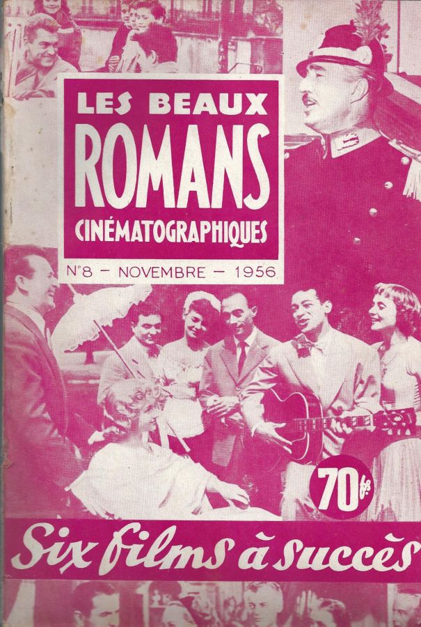 BEAUX ROMANS CINEMATOGRAPHIQUES magazine side cover Issue 8 November 1956