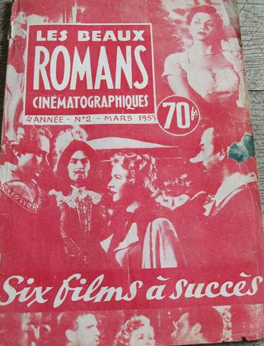 BEAUX ROMANS CINEMATOGRAPHIQUES magazine side cover Issue 2  March 1953