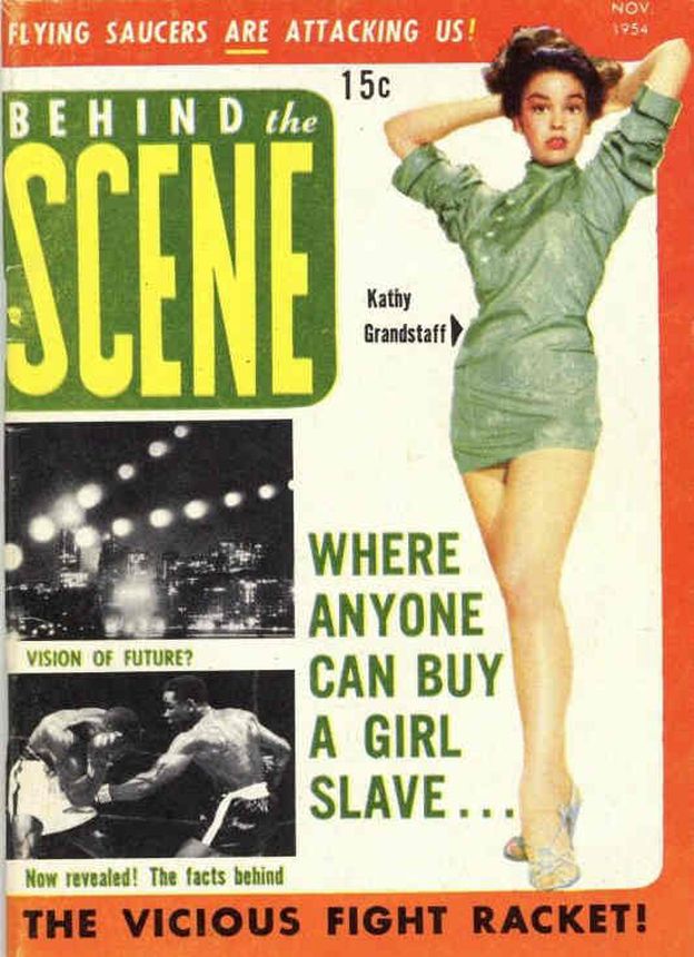 BEHIND THE SCENE magazine side cover  Vol 1 # 1 November 1954