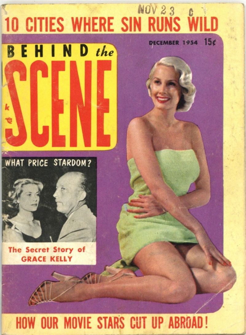 BEHIND THE SCENE magazine side cover  Vol 1 # 2 December 1954
