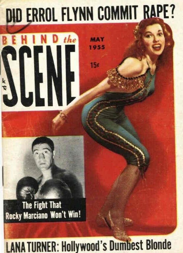 BEHIND THE SCENE magazine side cover  Vol 1 # 6 May 1955