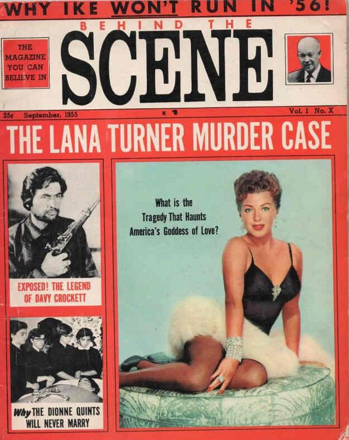 BEHIND THE SCENE magazine side cover  Vol 1 # 9 September 1955
