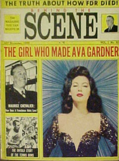 BEHIND THE SCENE magazine side cover  Vol 1 # 10 November 1955