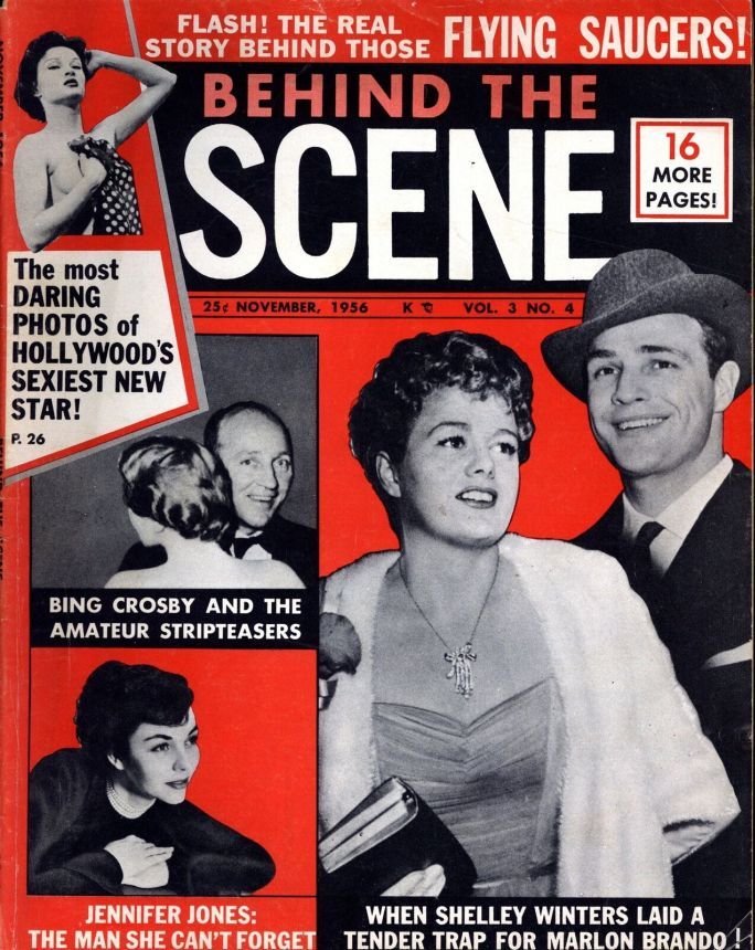 BEHIND THE SCENE magazine side cover  Vol 3 # 4 November 1956