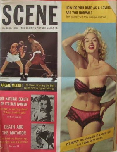 BEHIND THE SCENE magazine side cover  Vol 4 # 5 April 1958