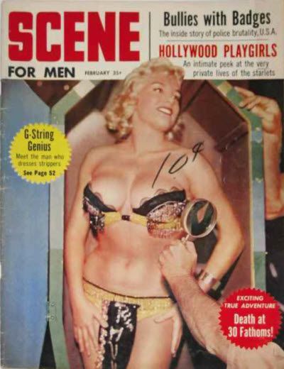 BEHIND THE SCENE magazine side cover  Vol 7 # 1 February 1961