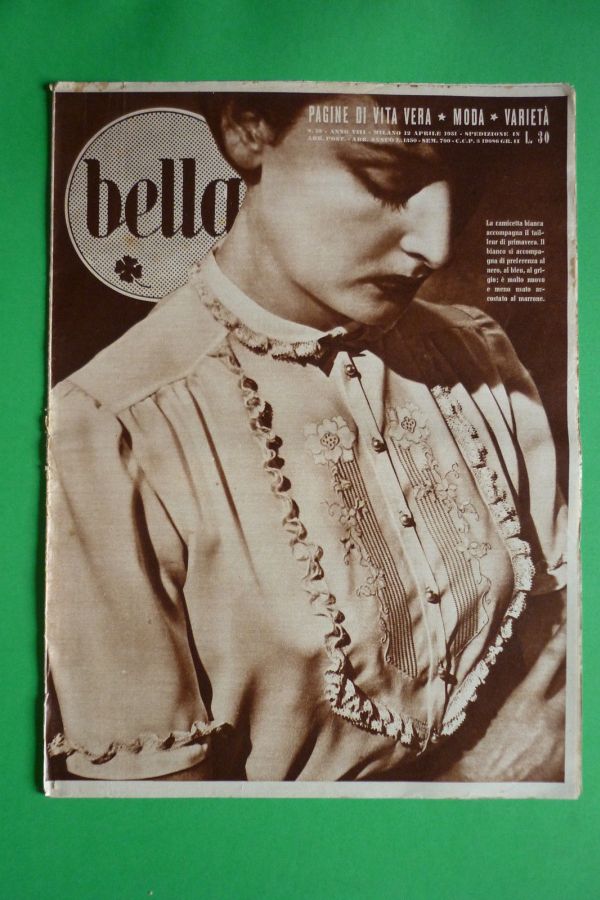 BELLA magazine side cover Issue 15 12 April 1951